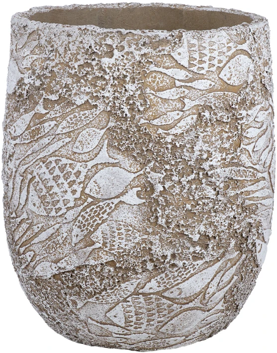 Gėlių vazonas „SUNNY CORAL“, D33 x H39 cm, smėlio spalvos