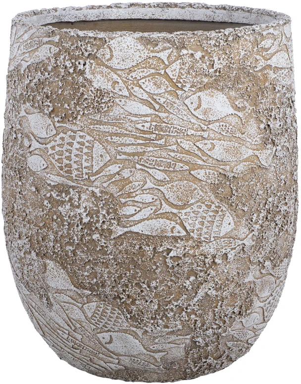 Home4You Gėlių vazonas „SUNNY CORAL“, D42 x H50 cm, smėlio spalvos