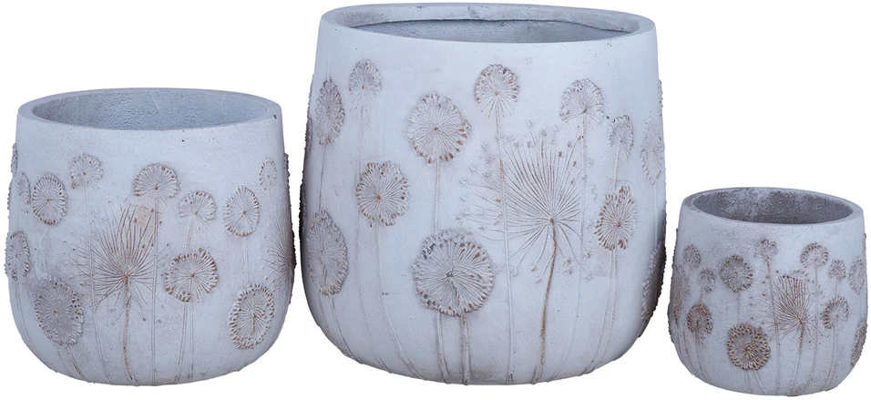 Gėlių vazonas „SUNNY FLORE“, D 23,5 x H 21 cm, baltas