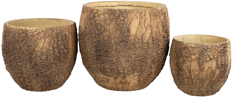 Gėlių vazonas „SUNNY OAK“, D37xH32 cm, rudas
