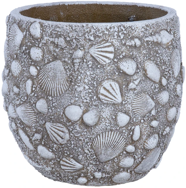 Gėlių vazonas „SUNNY SHELL“, D27 x H25 cm, smėlio spalvos