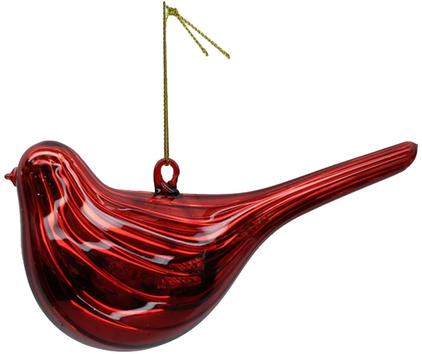 Kalėdinis papuošalas JOY BIDRY Raudonas 15cm, stiklas
