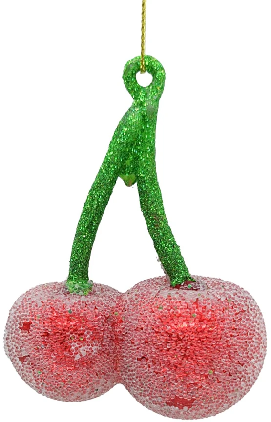 Kalėdinis papuošalas JOY CHERRY 9cm, stiklas