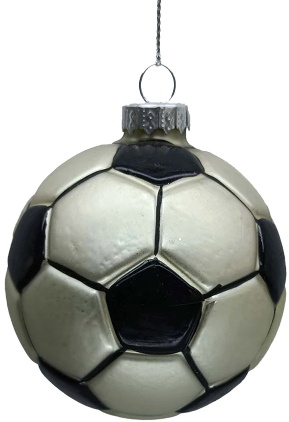 Kalėdinis papuošalas JOY FOOTBALL D7.5cm, stiklas