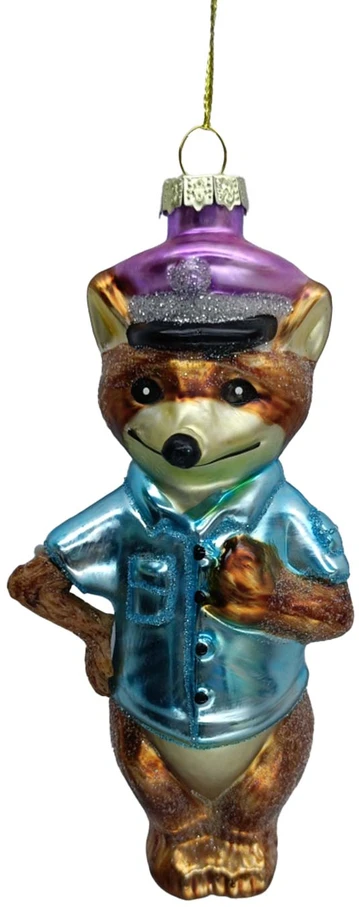 Kalėdinis papuošalas JOY FOX 14,8 cm, stiklas