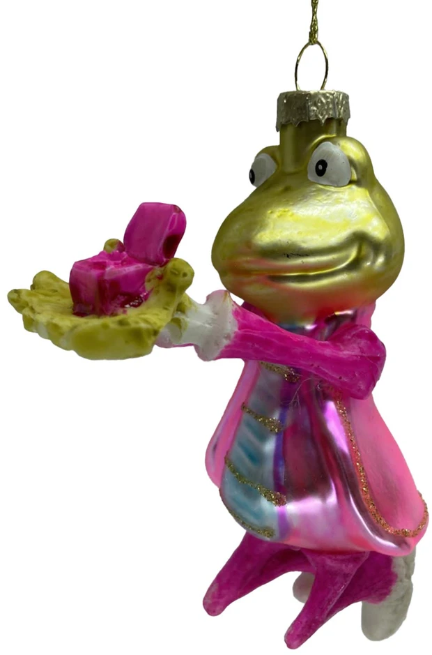 Kalėdinis papuošalas JOY FROG PRINCE 12,5 cm, stiklas