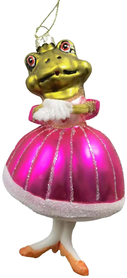 Kalėdinis papuošalas JOY FROG PRINCESS 12,2 cm, stiklas