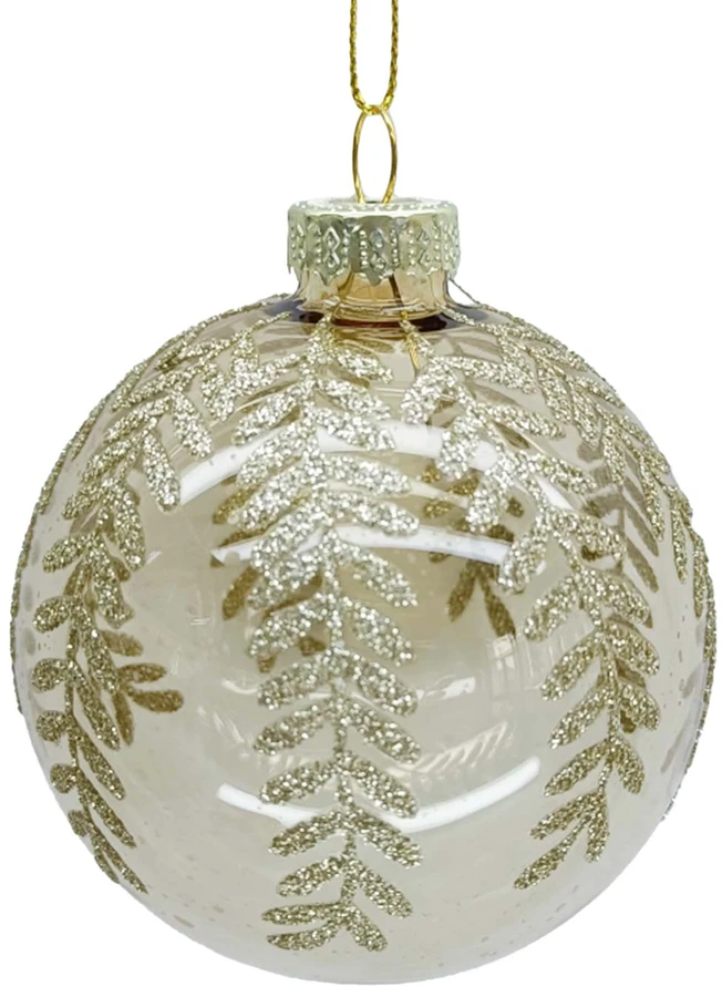 Kalėdinis papuošalas JOY GLAM D8cm, stiklas
