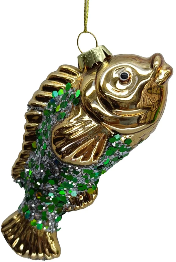 Kalėdinis papuošalas JOY GOLDFISH 11.8cm, stiklas