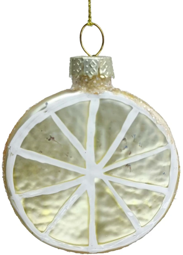 Kalėdinis papuošalas JOY LEMON 6,5 cm, stiklas