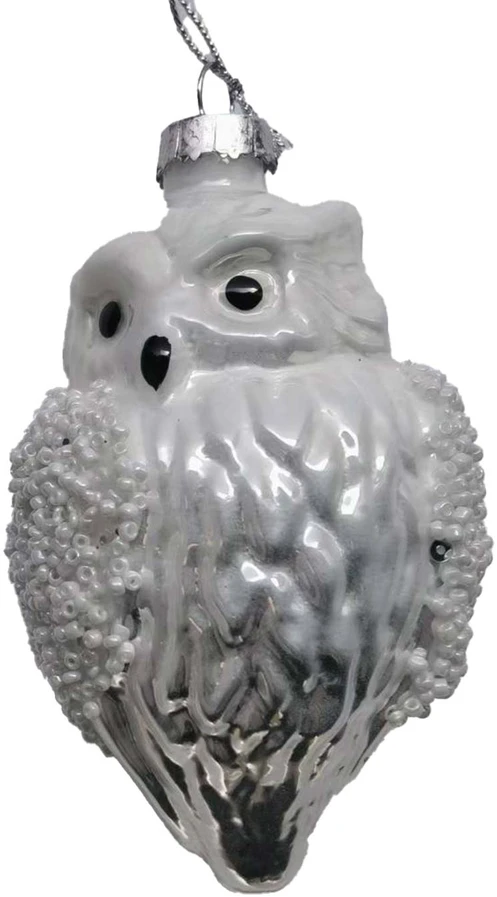 Kalėdinis papuošalas JOY OWLY 10,5 cm, stiklas
