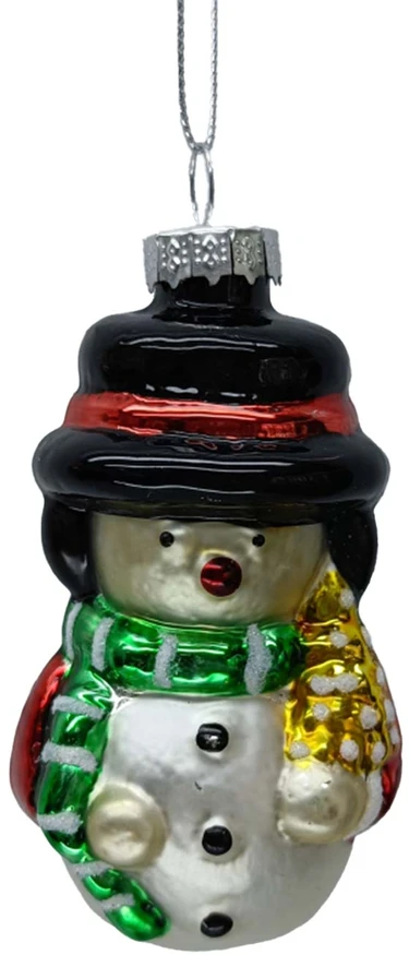 Kalėdinis papuošalas JOY SNOWMAN 8,5 cm, stiklas