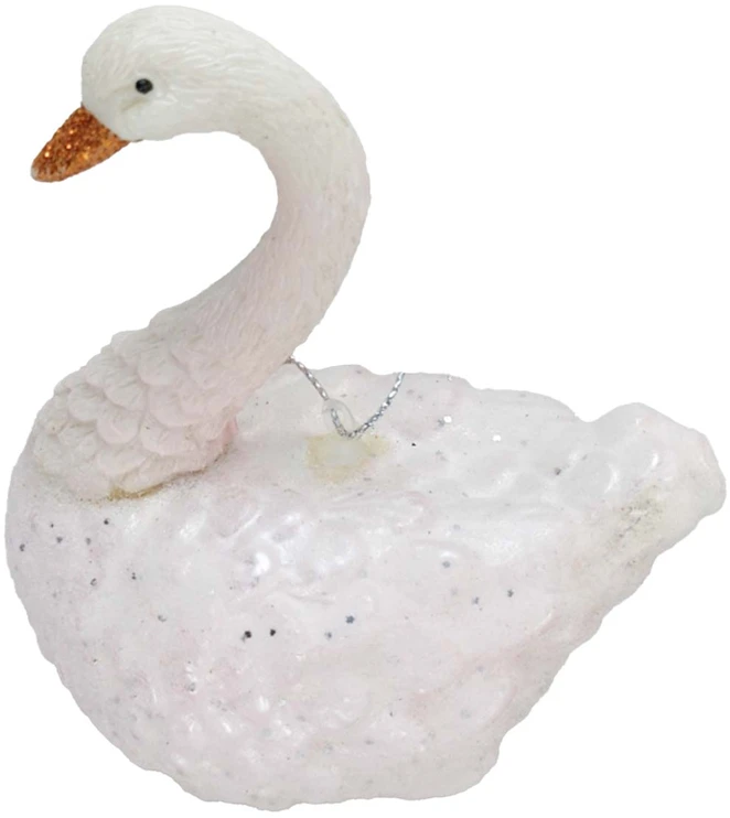 Kalėdinis papuošalas JOY SWAN 10,5 cm, stiklas
