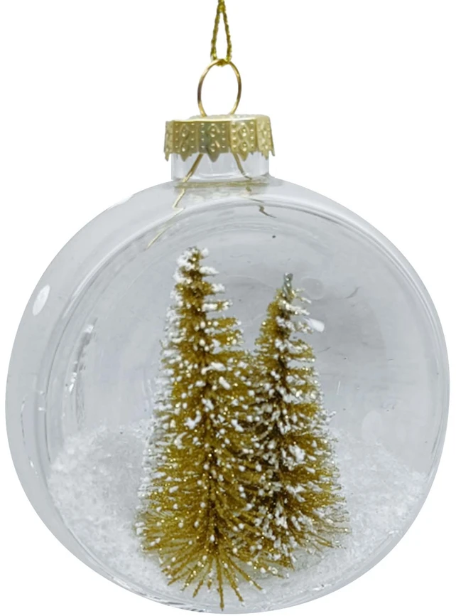 Kalėdinis papuošalas JOY TREE GOLD D8cm, stiklas
