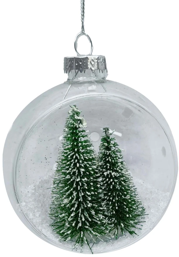 Kalėdinis papuošalas JOY TREE Žalias D8cm, stiklas