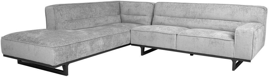 Home4You Kampinė sofa HASSO LC, Pilka, 276x243 cm