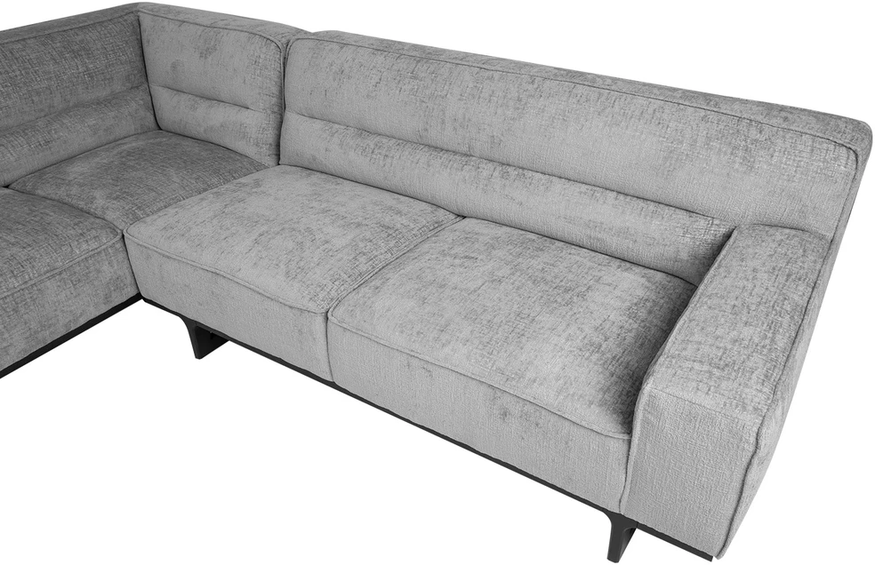 Home4You Kampinė sofa HASSO LC, Pilka, 276x243 cm
