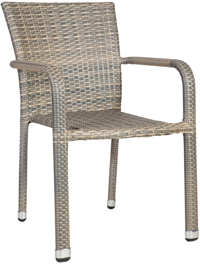 Home4You Kėdė LARACHE 57x61xH83cm, rėmas: aliuminis su plastikine vytele, spalva: pilka