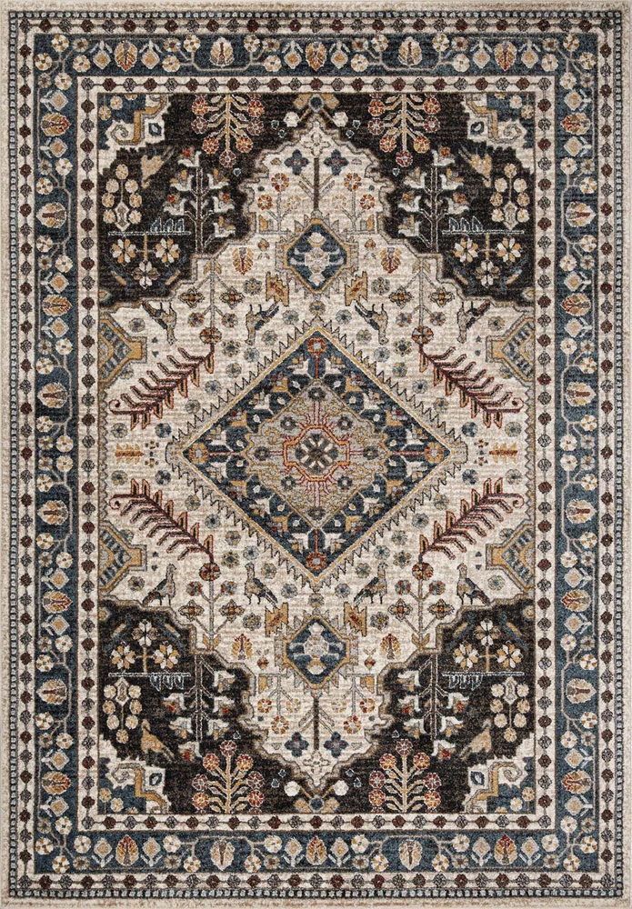 Kilimas DARLY-4, 160 x 230 cm, mėlynas/smėlio spalvos