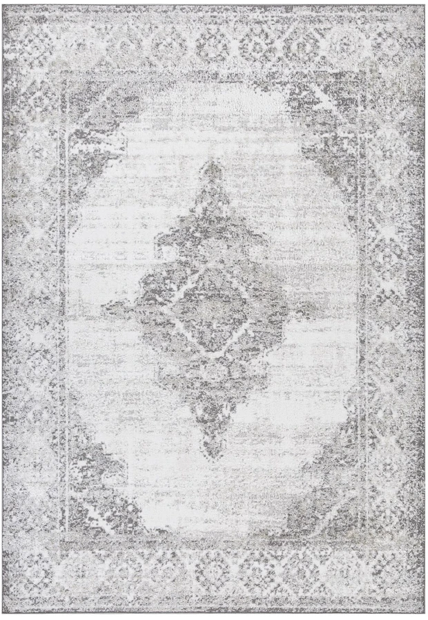 Kiliminė danga SALAMANCA-1, 133x190 cm, balta/pilka