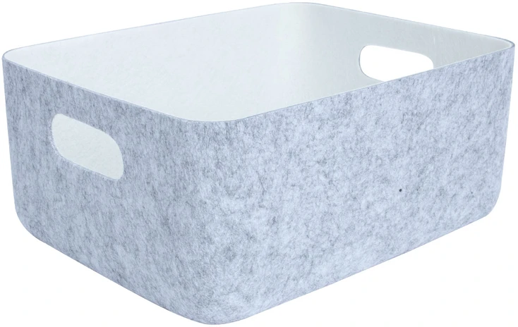 Krepšelis LIDO FELT 33x25xH14cm, šviesiai pilkas
