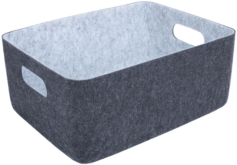 Krepšelis LIDO FELT 33x25xH14cm, tamsiai pilkas