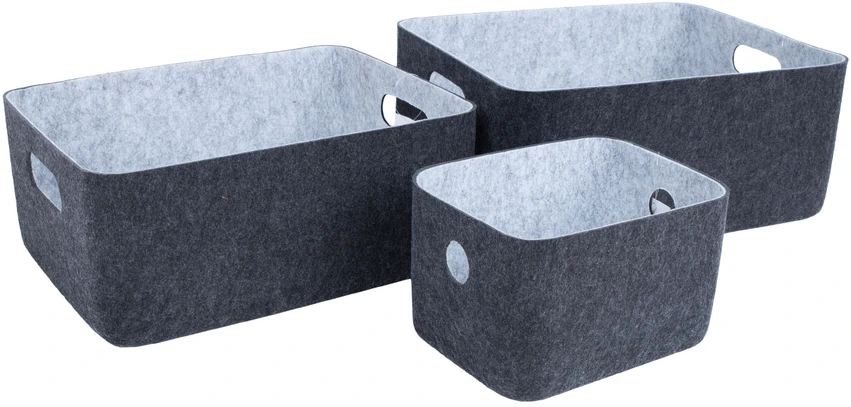 Krepšelis LIDO FELT 33x25xH14cm, tamsiai pilkas