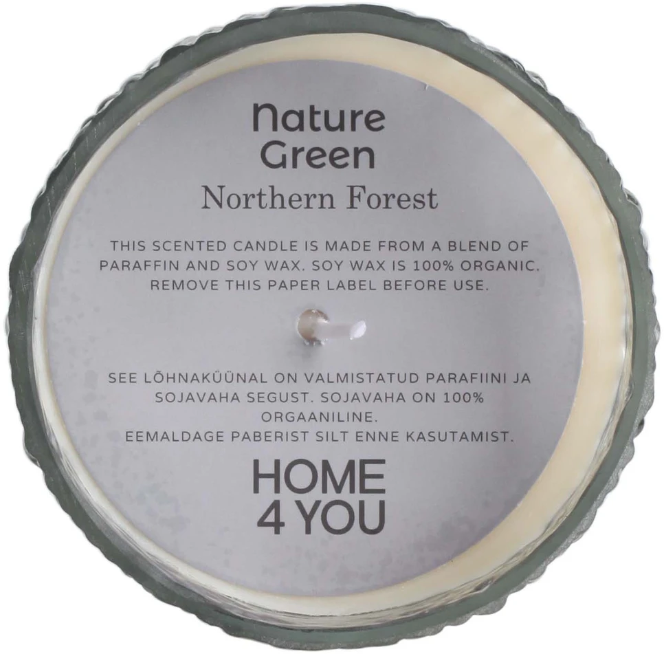 Kvapnioji žvakė stiklinėje dėžutėje NATURE Žalias H9cm, Northern Forest