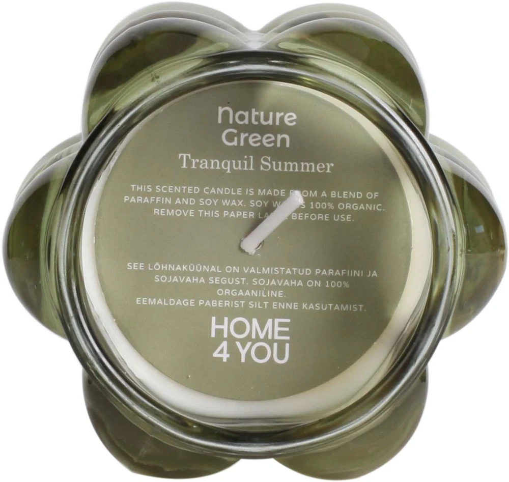 Home4You Žvakė NATURE Žalias H9,2cm, Ramioji