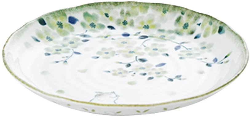 Lova Paveikslas „HIDAMARI“ (D 24,5 x H 3 cm) – katė ir sakurų žiedai