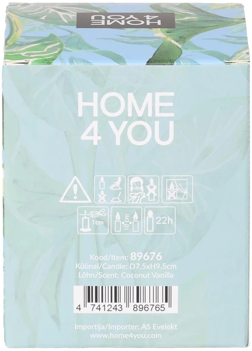 Lova Žvakė „PURE BOTANICS“, D 7,5 × H 9,5 cm, kokoso ir vanilės aromatas