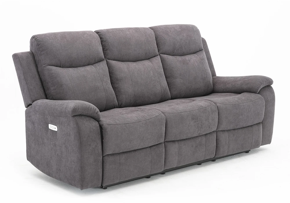 Home4You Sofa Milo 3-vietų reglaineris, pilkas