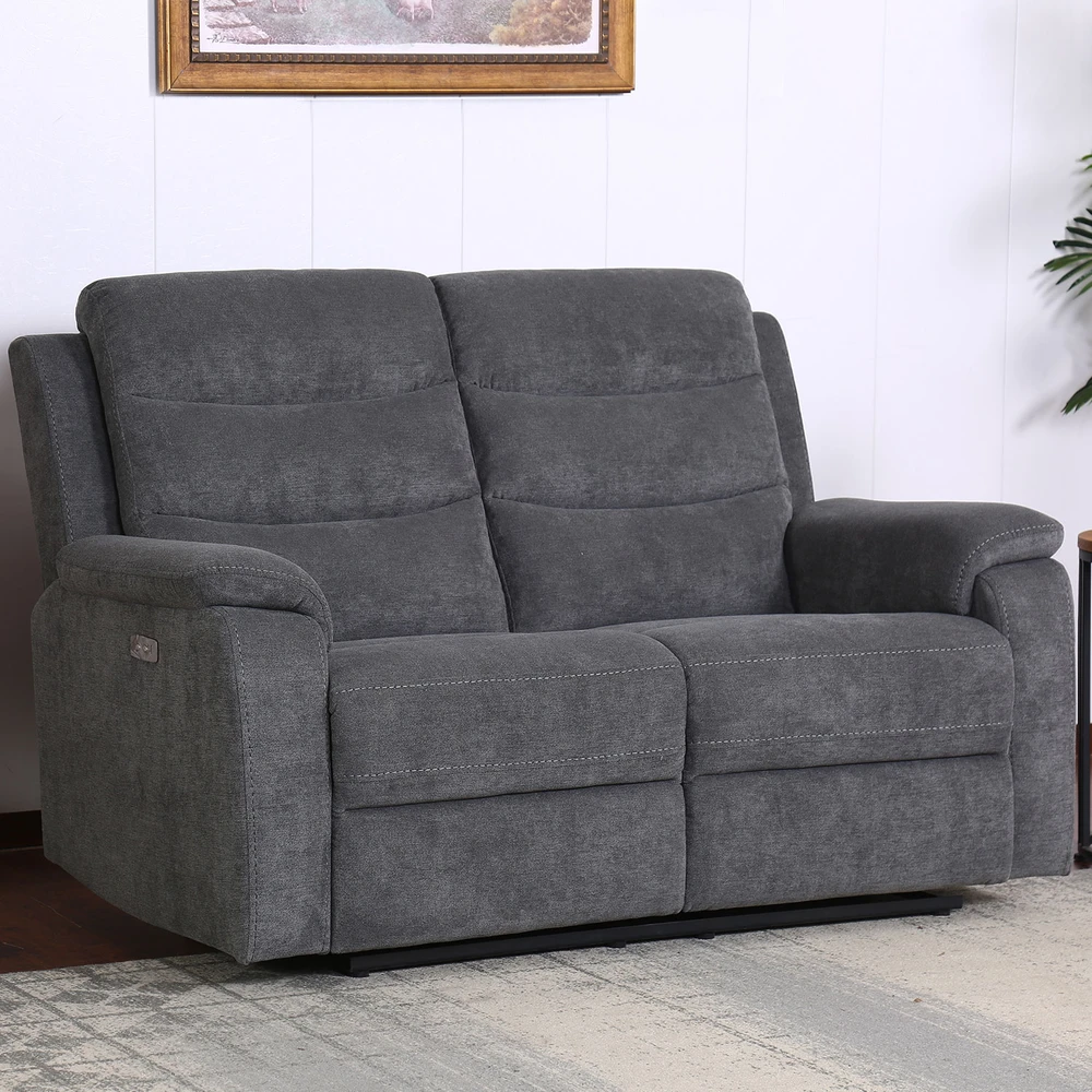 Home4You Sofa mimi 2 - vietų reglaineris, pilkos spalvos