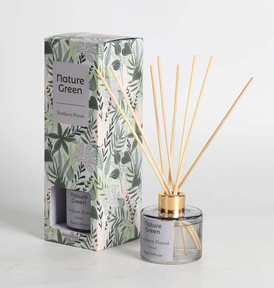 Home4You Nendrių difuzorius NATURE Žalias 100ml, Northern Forest