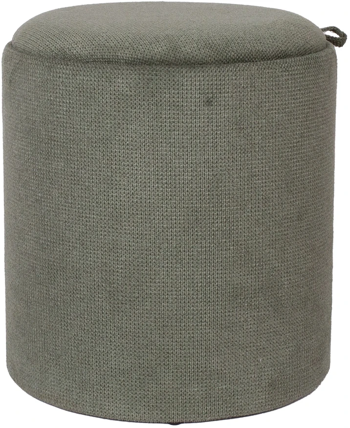 Fotelis Otomanas / stalas HIRO D39xH44cm, žalios spalvos, su dėže ir dėže