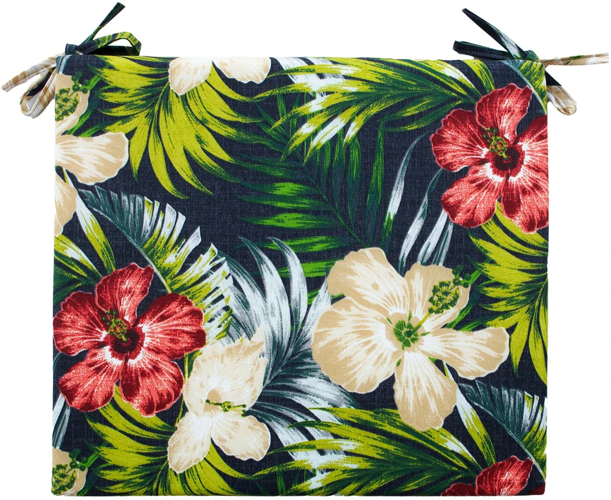 Pagalvėlė kėdei SUMMER FLOWER 38x43x2,5cm, tamsiai gėlėta