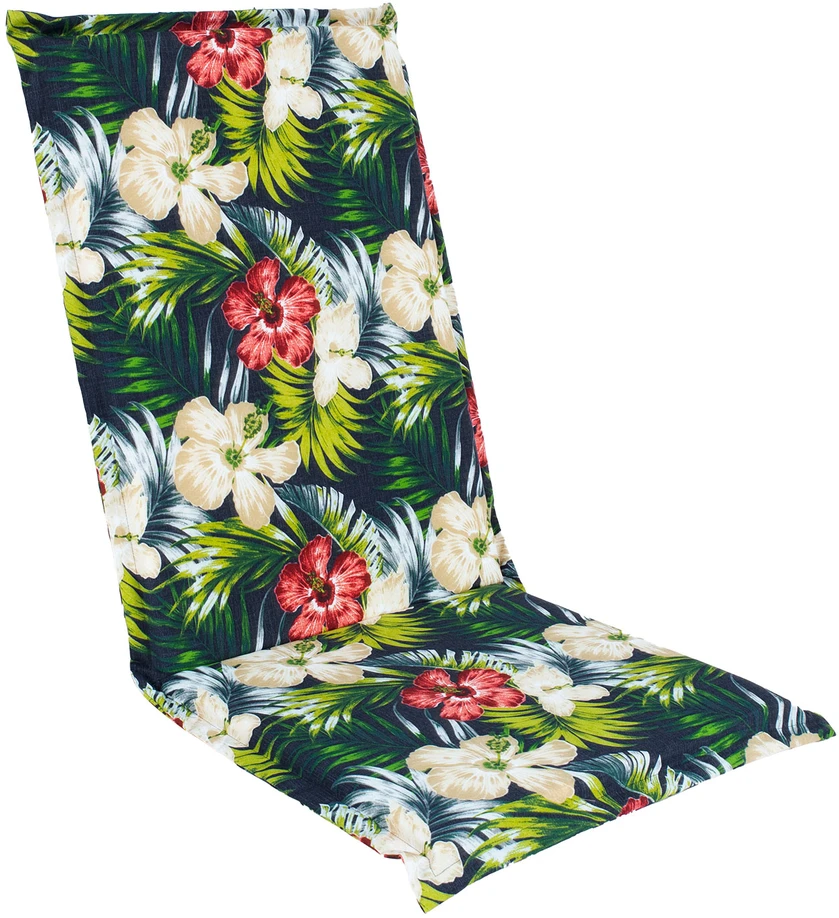Pagalvėlė kėdei SUMMER FLOWER 48x115x4,5cm, tamsiai gėlėta