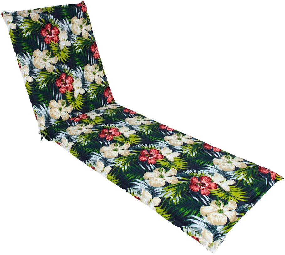 Pagalvėlė kėdei SUMMER FLOWER 55x190x5cm, tamsiai gėlėta