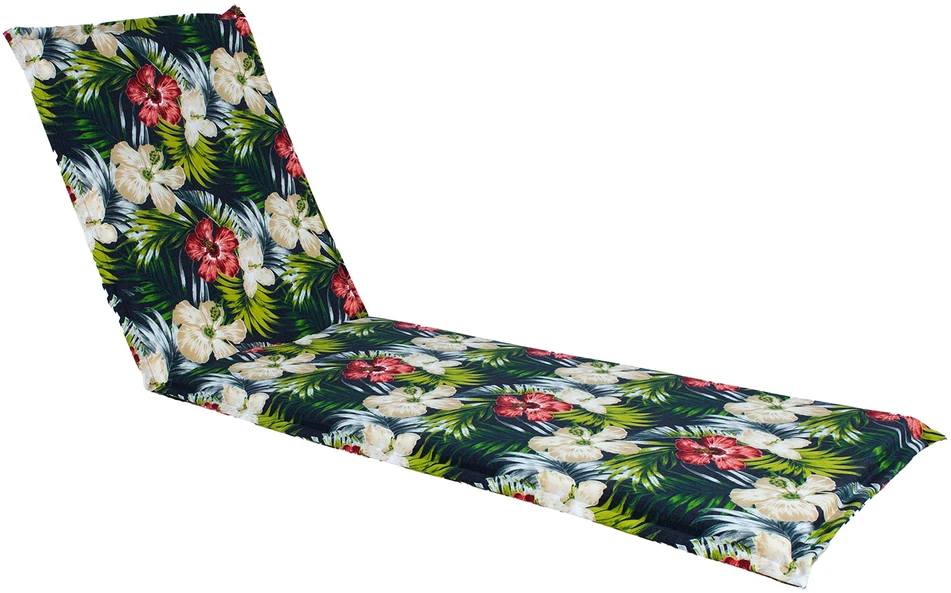 Pagalvėlė kėdei SUMMER FLOWER 55x190x5cm, tamsiai gėlėta