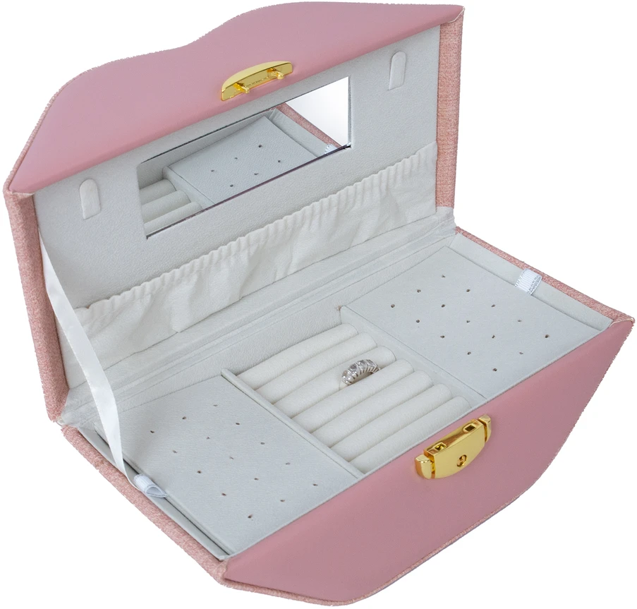Papuošalų dėžutė SEZANE LIPS 25x12x12,5cm, rožinė