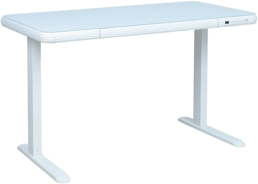 Home4You Stalas ERGO FIT Elektrinis, Reguliuojamo aukščio, Baltas, 122x62 cm