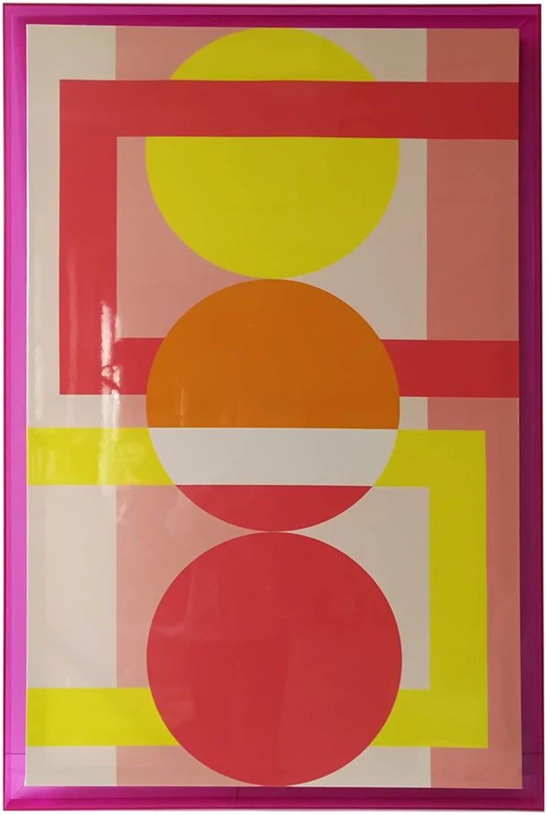 Sienų menas WALLY 80x120cm, abstraktus saulėlydis, akrilas