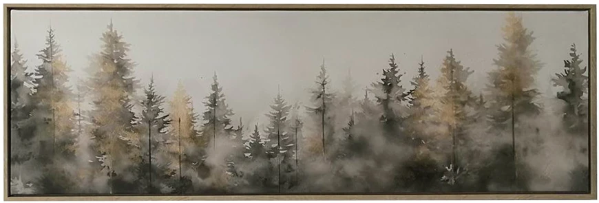 Sienų meno kūrinys WALLY 30x90cm, Eglės miškas