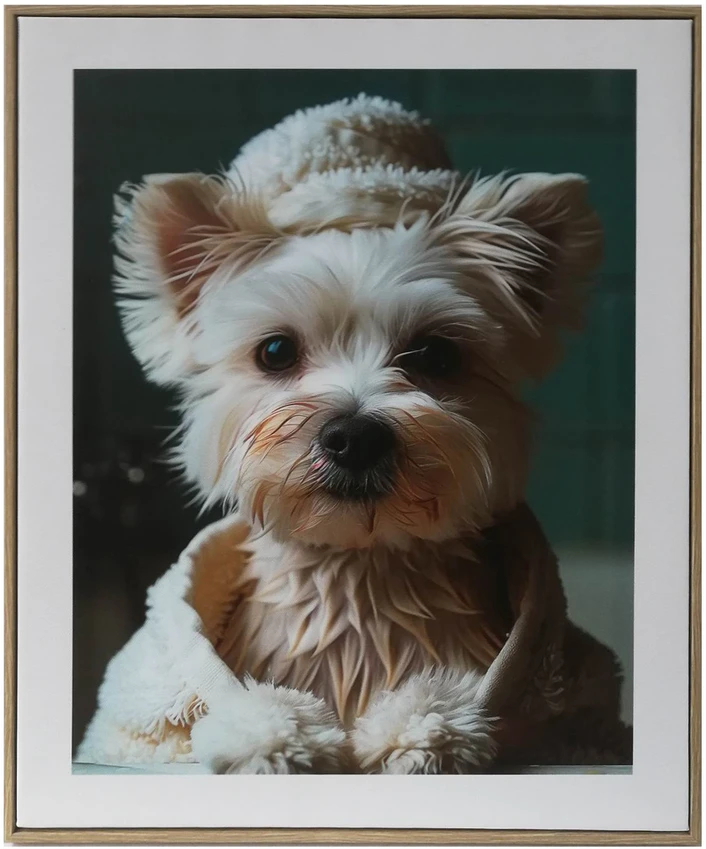 Sienų meno kūrinys WALLY 40x50cm, mažytis šuo