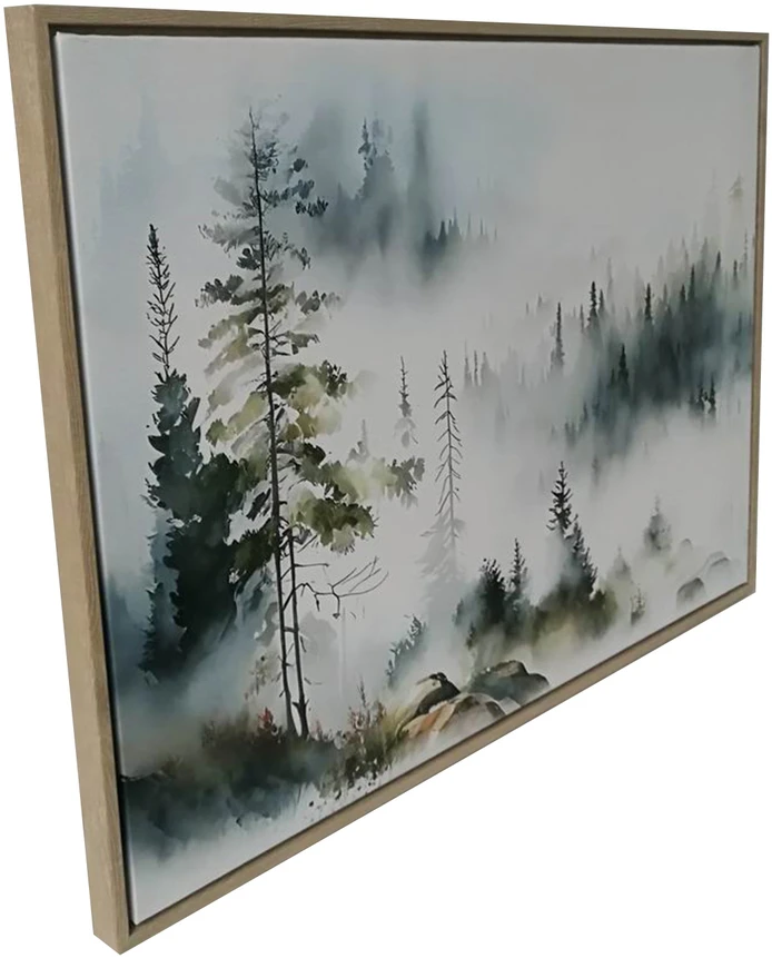 Sienų meno kūrinys WALLY 45x60cm, miglotas miškas