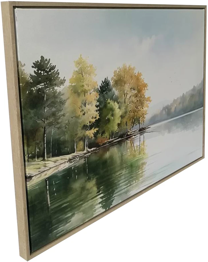 Sienų meno kūrinys WALLY 45x60cm, Miškas prie ežero
