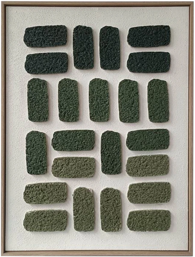 Sienų meno kūrinys WALLY 60x80cm, žalias labirintas 1