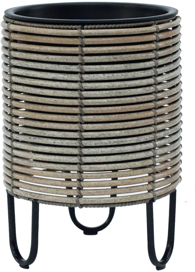 Home4You Sodinukas WICKER D25xH35cm, smėlio pilkos spalvos