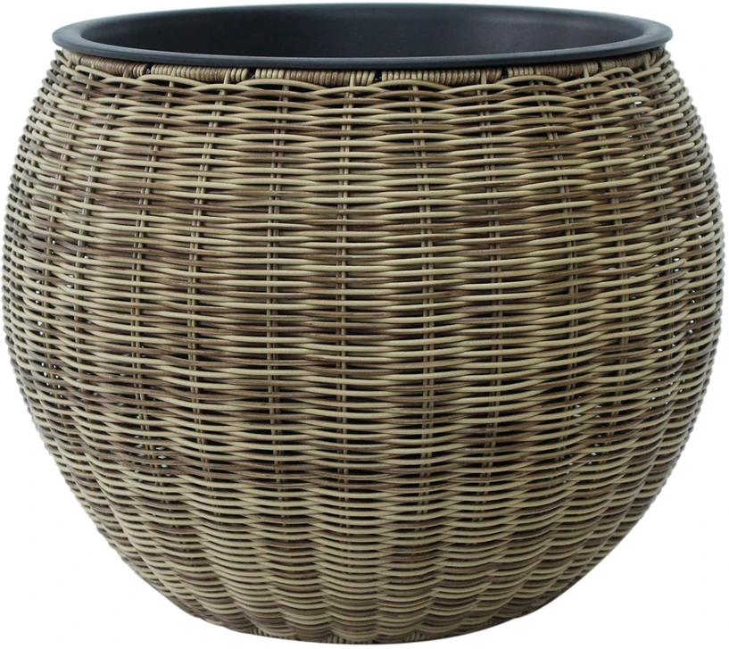 Home4You Sodinukas WICKER D40xH32cm, šviesiai rudos spalvos