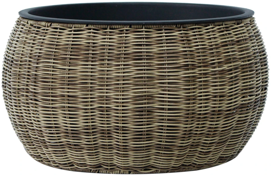 Home4You Sodinukas WICKER D48xH26cm, šviesiai rudos spalvos
